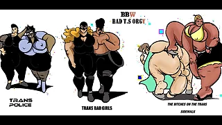 BBW BAD T&period;S ORGY